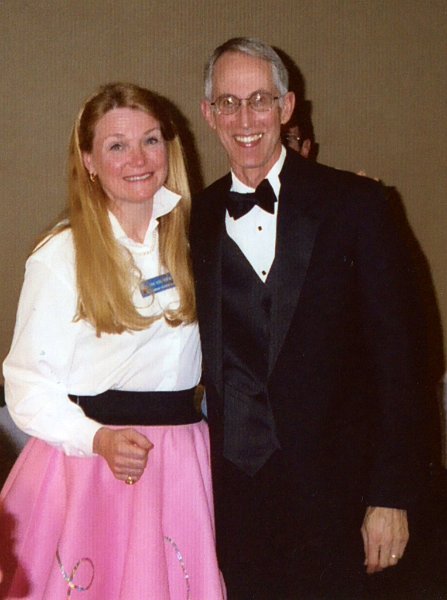 img358-001.JPG - Lynn Rogerson presents a Preservation chip to Bob Woolfitt