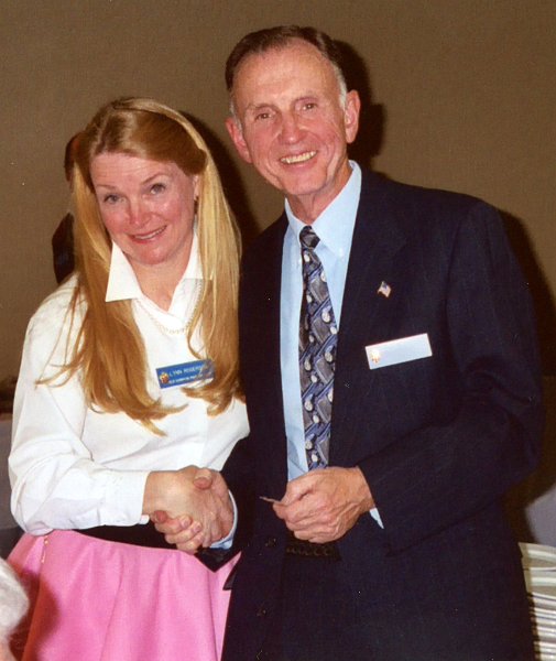 img368-001.JPG - Lynn Rogerson presents a Preservation chip to Tom Brooks