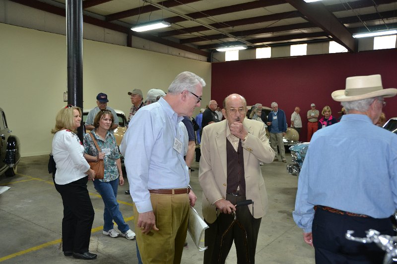 DSC_0210.JPG - Jon Hatfield with Mr. Jenkins, owner of the collection of Cadillacs and Buicks