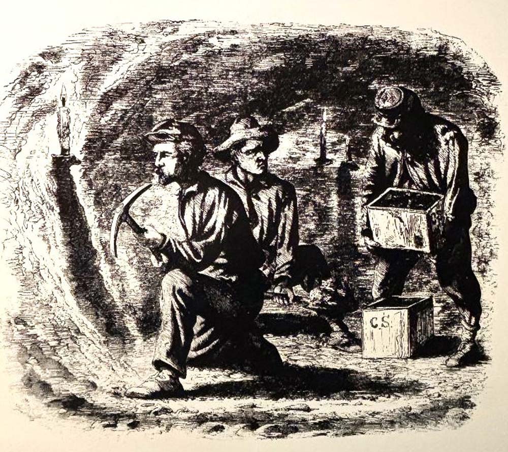 17.jpg - Exhibit showing Pennsylvania miners excavating the tunnel for the Crater explosion.