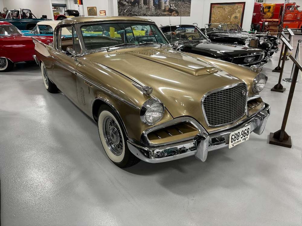 52.jpg - A 1957 Studebaker Golden Hawk is one of several cars on display at the museum.